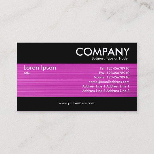 Modern - Brushed Magenta Texture Business Card (Front)