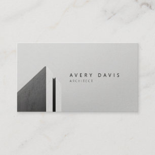 Modern Brutalist Concrete Architect Business Card