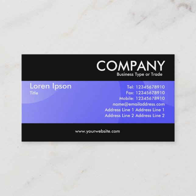 Modern - Bubble Cloud Blue Business Card (Front)