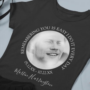 Modern Bubble Effect Photo   Memorial T-Shirt