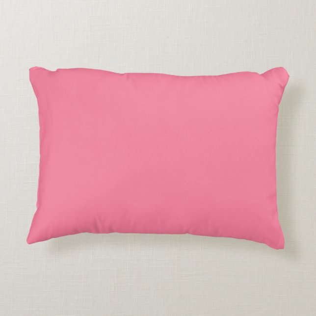 Modern bubble pink Plain Solid Colour Decorative Cushion (Back)
