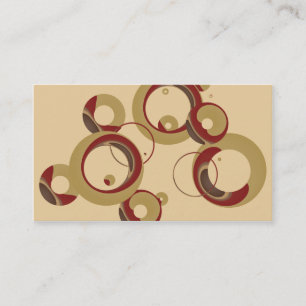 Modern Bubbles Business Cards - Beige
