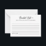 Modern Bucket List Lifetime of Adventures Wedding Advice Card<br><div class="desc">These charming bucket list cards will be a perfect alternative to a traditional wedding guest book. You'll have all your guests talking about the best ideas for you to visit or do in your life together as a married couple!</div>