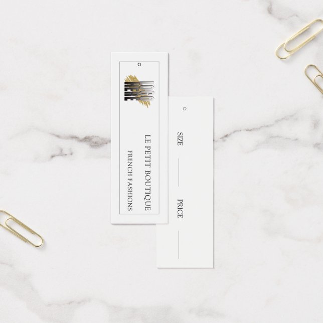 Modern Budget Logo Fashion Hanging  Price Tag (Office)