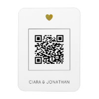 Modern Budget Wedding Invitation with QR Code 