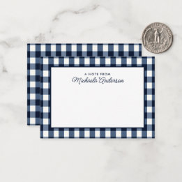Modern Buffalo Plaid Custom Name Personal Card