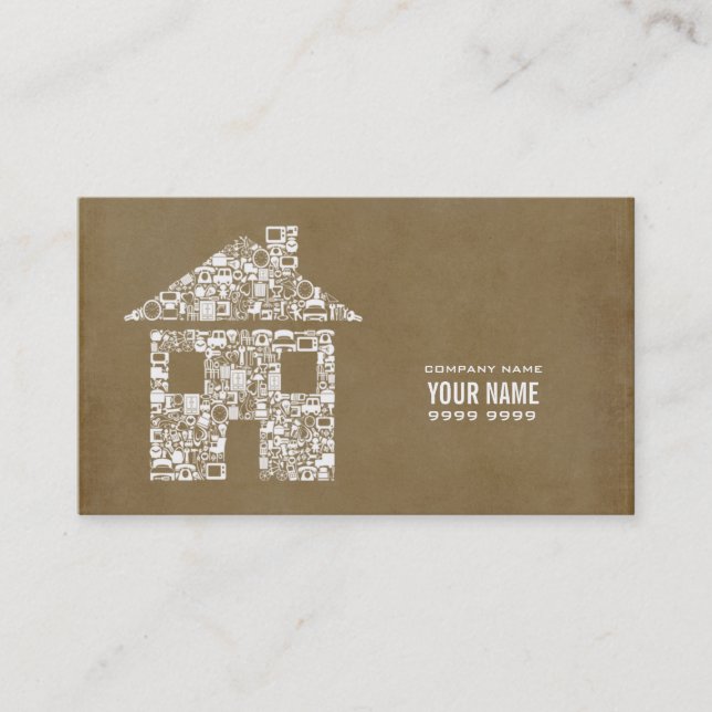 Modern Builder Construction Template Business Card (Front)