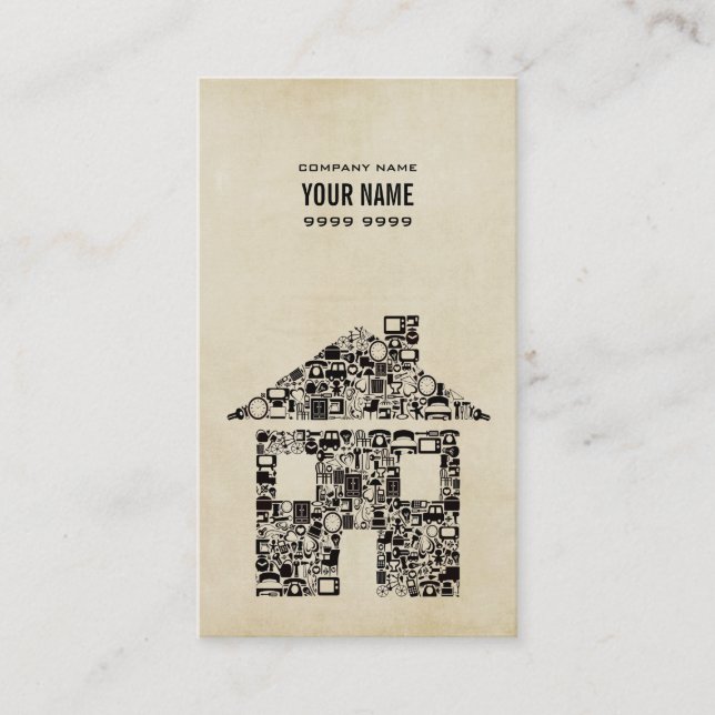 Modern Builder Construction Template Business Card (Front)