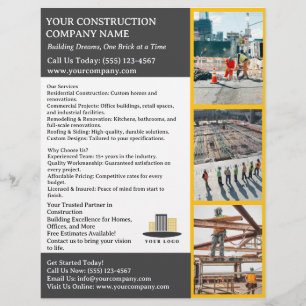 Modern Builder or Construction Company Flyer