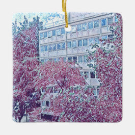 Modern building ceramic ornament