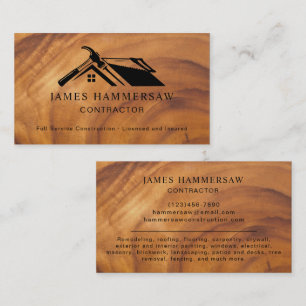 Modern Building Construction Contractor Business Card