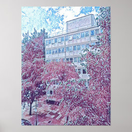 Modern building poster