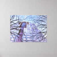 Modern Building with Bared Trees