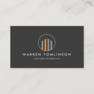 Modern Buildings Logo 3 for Real Estate, Realtors Business Card