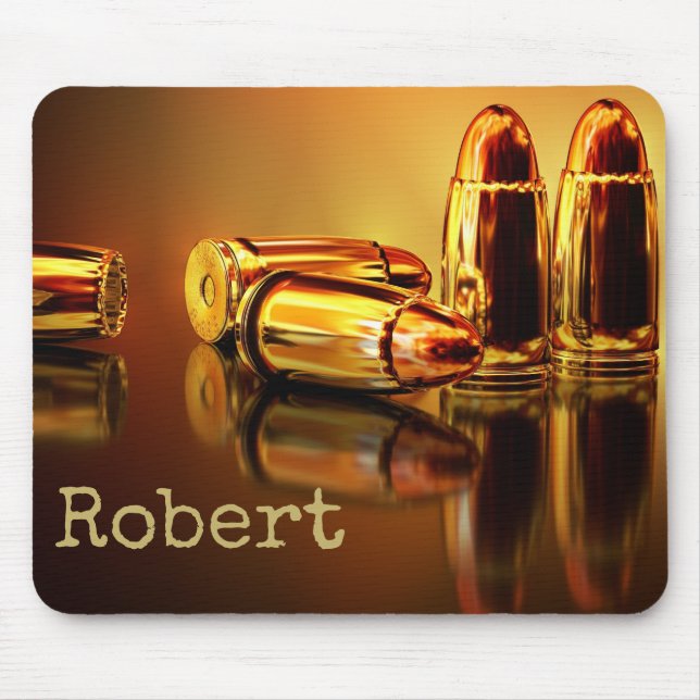 Modern Bullets Golden Masculine Mouse Mat (Front)