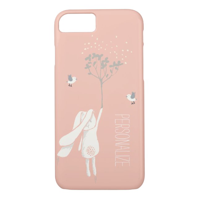 Modern Bunny On The Breeze Case-Mate iPhone Case (Back)