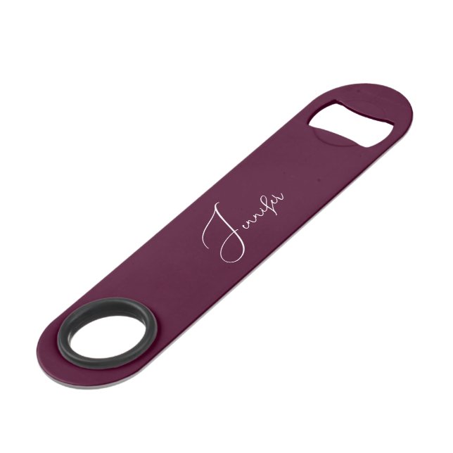 Modern Burgundy Elegant Stylish Trendy Monogrammed (Front Angled)
