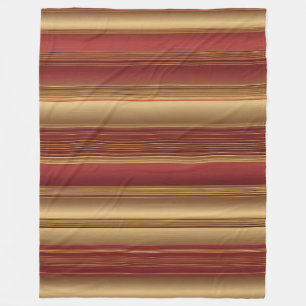 Modern Burgundy Gold Luxury Linen Collection Fleece Blanket
