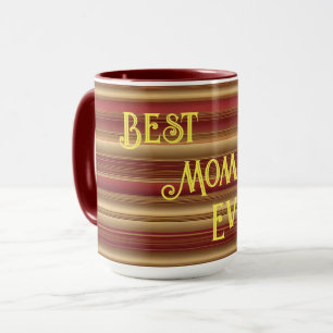 Modern Burgundy Gold Luxury Linen Collection Mug