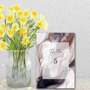 Modern Burgundy Ivory Gray Elegant Table Number
