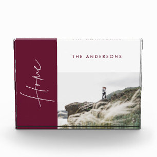 modern burgundy minimal home photo family gift