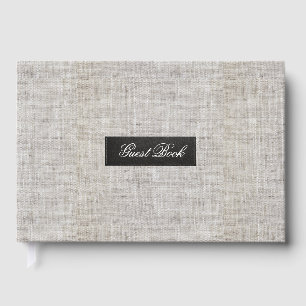 Modern Burlap Guest Book