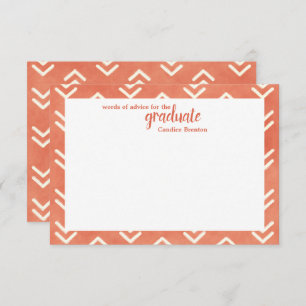 Modern Burnt Orange Arrows Word of Advice Invitation