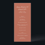 Modern Burnt Orange Simple Wedding Programme<br><div class="desc">Elegant wedding program featuring a simple and classic design with your names in a modern handwritten script.  A traditional style that is great for an informal or formal wedding.</div>