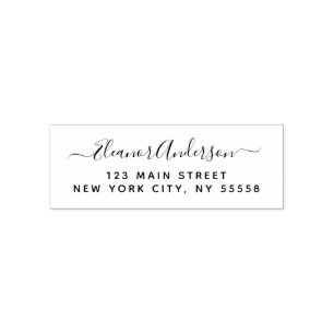 Modern Business Address with Professional Logo Ret Self-inking Stamp