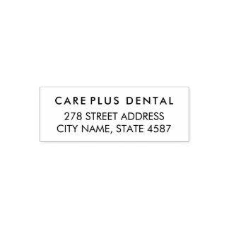Modern Business Address with Professional Logo  Self-inking Stamp