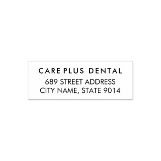 Modern Business Address with Professional Logo  Self-inking Stamp