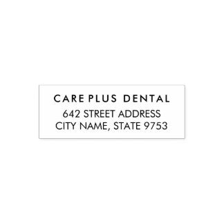 Modern Business Address with Professional Logo  Self-inking Stamp