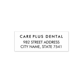 Modern Business Address with Professional Logo Self-inking Stamp