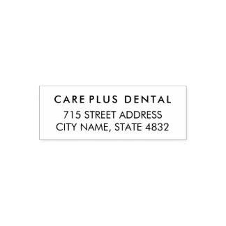 Modern Business Address with Professional Logo Self-inking Stamp