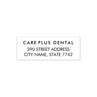 Modern Business Address with Professional Logo  Self-inking Stamp