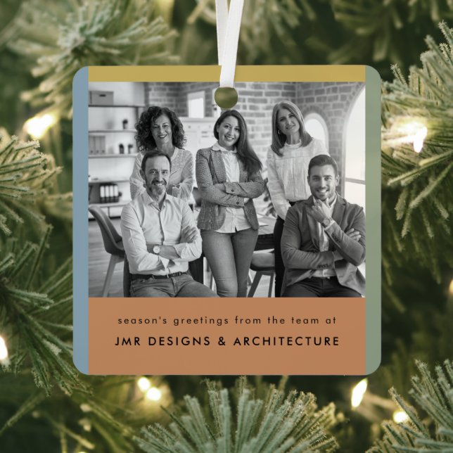 Modern Business Black and White Christmas Metal Tree Decoration (Insitu)