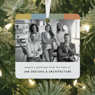 Modern Business Black and White Christmas Metal Tree Decoration