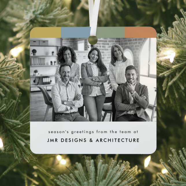 Modern Business Black and White Christmas Metal Tree Decoration (Insitu)