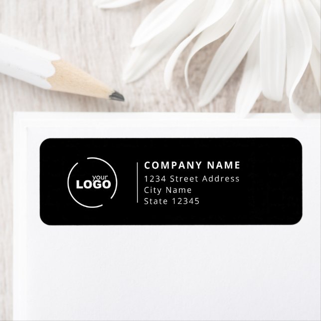 Modern Business Black & White Return Address (Insitu)