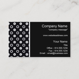 Modern Business Card :: Black with White Circles