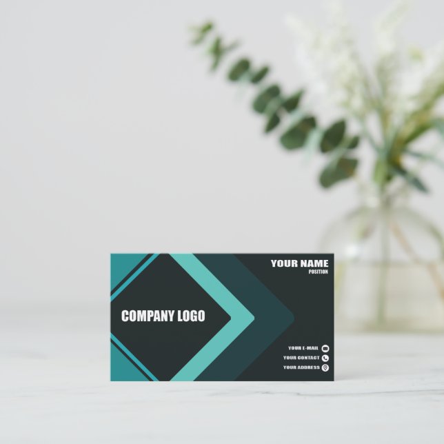 Modern Business Card. Business Card (Standing Front)