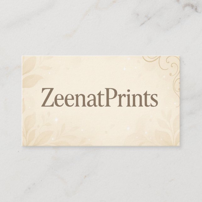 Modern Business Card by ZeenatPrints  (Front)