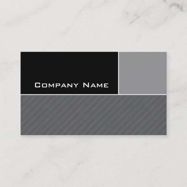 Modern Business Card Construction Grey Stripes (Front)