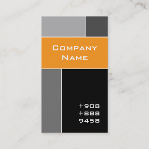 Modern Business Card Construction Orange Grey