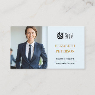 Modern Business Card Editable Template photo qr
