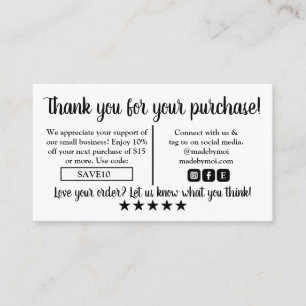 Modern Business Card for a Handmade Business