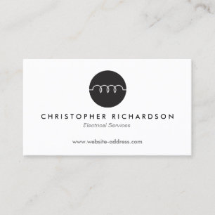 MODERN BUSINESS CARD FOR ELECTRICIANS, ELECTRICAL