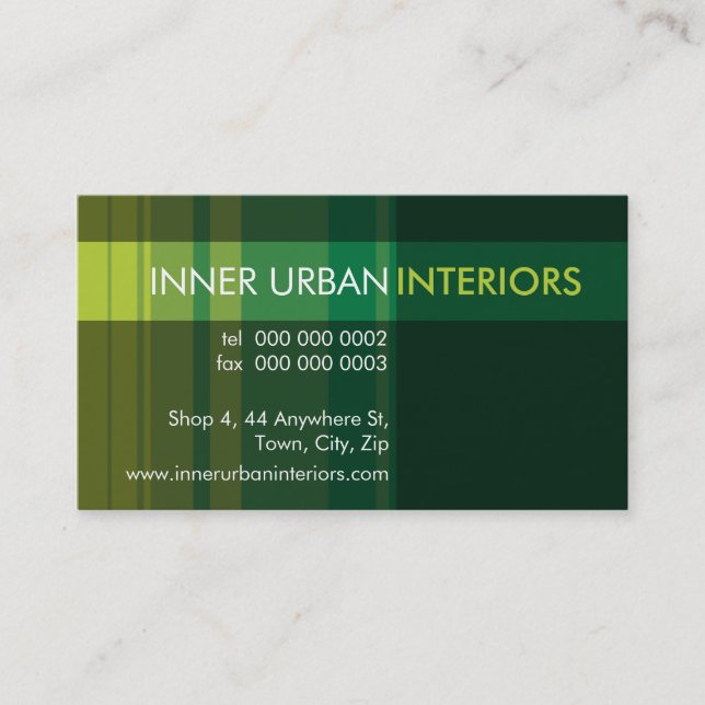 MODERN BUSINESS CARD :: modish stripe 1L (Front)