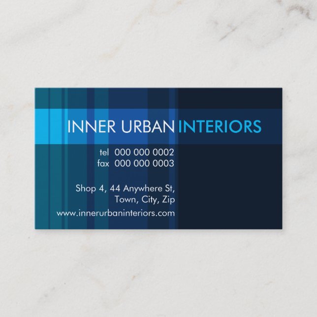 MODERN BUSINESS CARD :: modish stripe 5L (Front)