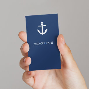 Modern Business Card   Nautical Anchor